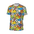 thumbnail image 6 of Wukai Various Balls Print Men's Short-Sleeved Mesh T-Shirt,Quick-Dry Short Sleeve Workout T-Shirt-5X-Large, 6 of 8