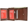 thumbnail image 4 of European Style Bifold Trifold Genuine Leather Wallet with ID Window 518 CF, 4 of 19
