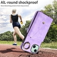 thumbnail image 6 of Crossbody Case for iPhone 15 Plus, Adjustable Shoulder Strap 47" / 1.2m, Finger Ring Holder with 6 Card Slots, 6 of 16