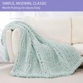 thumbnail image 3 of Chunky Knit Blanket Throw x Hand Knitted Chenille Throw Blanket Small Soft Thick Yarn Cable Knit Blanket Cute Rope Knot Crochet Throw Blankets for Couch Bed Sofa (Light ), 3 of 7