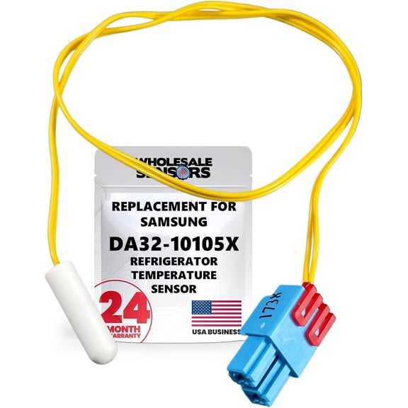 Replacement for Samsung DA32-10105X, 24 Month Warranty, Made in the USA, Refrigerator Temperature Sensor