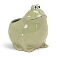 thumbnail image 2 of Abbott Collection AB-27-CRITTER-479 6.5 in. Sitting Frog Planter, Green - Large, 2 of 3