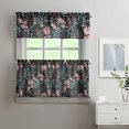 thumbnail image 2 of Kitchen Curtains 24 Inch Short - 3 Panel Set, Vintage Floral Butterfly Bee Botanical Print, Rod Pocket Window Curtain for Farmhouse, Modern Rustic, Spring Summer Decor, Easy Wash, 2 of 6
