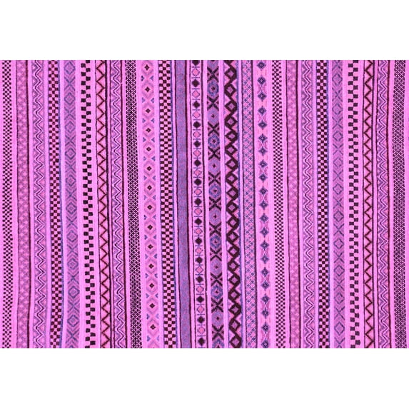 Ahgly Company Indoor Rectangle Abstract Purple Modern Area Rugs, 7' x 9'