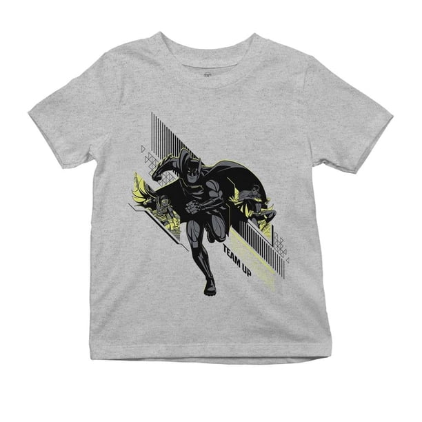 Playera Fan Army Batman Talla 8 team up manga corta gris