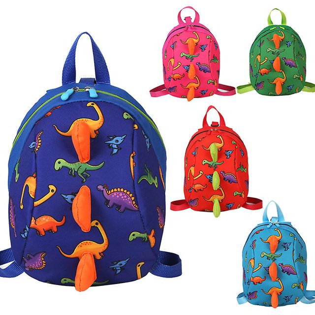 blue Mochila escolar para niños Mochila de dinosaurio Mochila bandolera