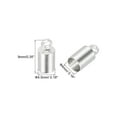 thumbnail image 2 of 100Pcs Cord End Caps 4mm End Cap Barrel Beads Kumihimo End Caps Brass for Jewelry Making 4.5mm Length Silver, 2 of 5