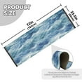 thumbnail image 5 of Yayeee Runner Rug for Bedroom 2'x6' Machine Washable Hallway Non Slip Mat, Blue Watercolor Ocean Waves, 5 of 8