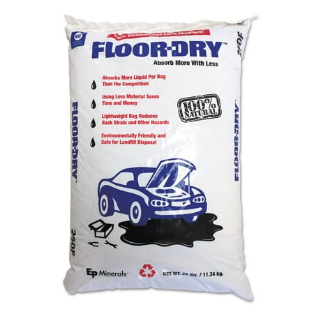 DE Premium Oil Absorbent, Diatomaceous Earth, 25lb Poly Bag