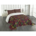 thumbnail image 3 of Ambesonne Fruits Quilted Bedspread Set 3 Pcs, Apples Cherries Pears, King Size, Multicolor, 3 of 5