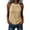 Khaki, variant on Women's Sleeveless Tank Tops Summer Casual Contrast Binding Halter Neck Loose Fit Tops
