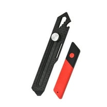 Heavy Duty Multipurpose Utility Knife Set, Stainless Steel Cutter with 5 Blades, 8-in-1 Tool for Carpet, Boxes, Screwdriver, Bottle Opener, Wrench - Locking Mechanism for Safety