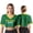 Green, variant on Women's Ivory Cropped Football Soccer Jersey Short Sleeve Mesh Tee Game Day Summer Casual Fan Sports Top