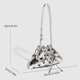 thumbnail image 2 of Mujeres Bolso Drawstring Rivet Bolso Hombro Hueco Y2K Bolso (plata), 2 of 9