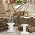 thumbnail image 3 of 15pcs White Plastic Spool Empty Bobbins for Ribbon Beading String Wire Bobbin Cord Ropes for Sewing Embroidery Wire Cord Crafts, 3 of 8