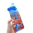 thumbnail image 3 of MesaSe 480ML Water Bottle for School Kids Girls Boys  Portable Cartoon Patterns Print Water Bottle with Straw for Toddler Kids, 3 of 5