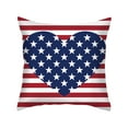 thumbnail image 6 of Dmlowu 4th of July Decorations Pillow Covers 18x18" Luxury Soft Throw Pillow Covers Warm Independence Day Patriotic Couch Pillow Covers for Living Room Bed Sofa, 6 of 6