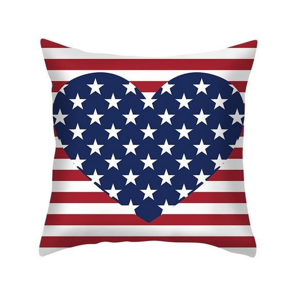 LanSuare 4th of July Decorations Pillow Covers Freedom Stars Stripes Cushion Case for Sofa Couch Bed Home Outdoor Car