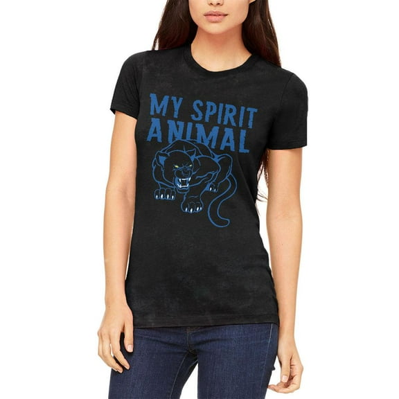 My Spirit Animal Black Panther Juniors Soft T Shirt Charcoal Black Triblend MD