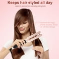thumbnail image 6 of Flat Iron Hair Straightener with Floating Plates Get Shinier & Smoother Hair, 10 Adjustable Temp, Dual Voltage Digital Display 280℉-450℉, for All Hair Types (Gold), 6 of 8