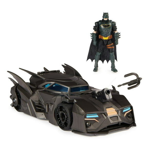 DC Comics, Crusader Batmobile Playset with Exclusive 4-inch Batman Figure, 3 Super-Villain Paper Figures, Kids Toys for Boys and Girls Ages 4+