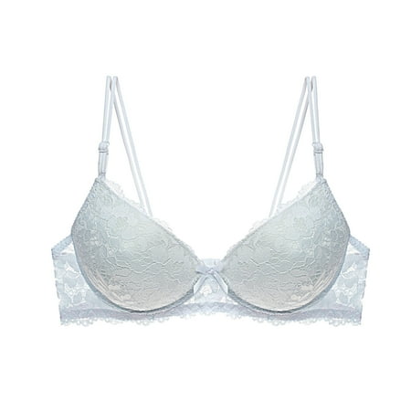 LLYWEY Woman s Bras Discounts Wirefree Bras Women Ladies Bralette Bra Style-813 Women Seamless Bra Feature Adult Female Lace Sports Bras White 36B