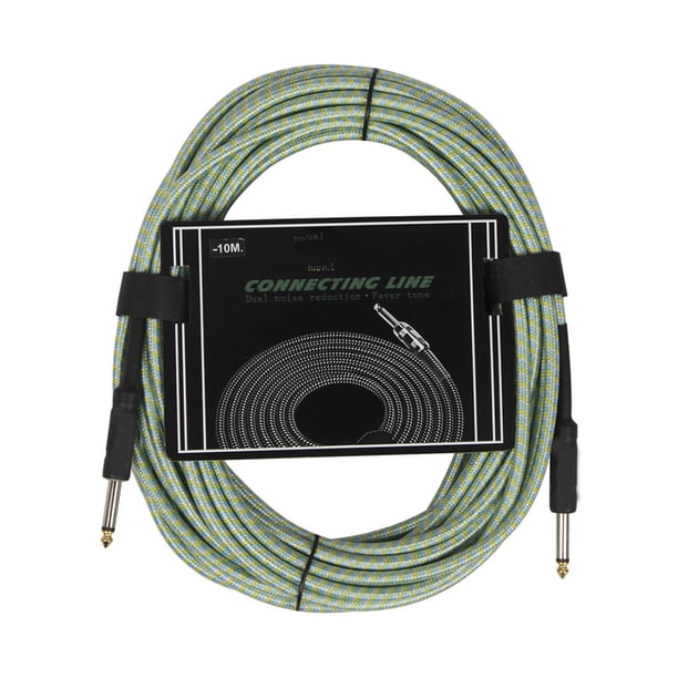 Eigraketly Cable de guitarra, Cable de alambre, línea de reducción de ruido, Cables blindados trenzados de Color, accesorios para amplificador Accesorios para instrumentos musicales Verde