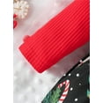 thumbnail image 5 of Infant Baby Girls 2Pcs Christmas Outfits Long Sleeve Cartoon Print Romper Dress with Headband Set, 5 of 8
