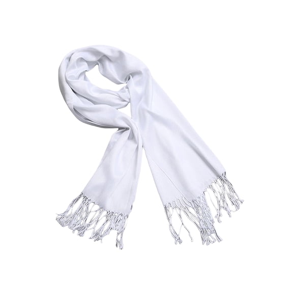 Minnieouse Bufanda de teñido con borlas blancas Unisex algodón DIY Tie-dye bufandas suaves arte clima frío calentador de cuello ropa artesanal Accesorios de disfraces Niño 120x60cm Minnieouse AP012451-02