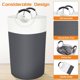 thumbnail image 3 of Laundry Basket,Laundry Hamper,Collapsible Laundry Baskets,Dirty Clothes Hamper,Waterproof Laundry Basket with Foam Protected Aluminum Handles(Grey), 3 of 4