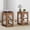 Arch Fluted Set-Walnut, variant on Wirrytor Walnut 2-Pack Side Tables With Charging Station, Mid-Century Modern End Tables With 2 Doors & Adjustable Shelves, Curved Edge Nightstands For Bedroom Living Room