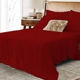 thumbnail image 2 of Queen Size Sheet Set - 6 Piece Set - Extra - Deep Pockets - 100% Egyptian Cotton Burgundy Solid Bed Sheets - Queens Sheets - 6 PC, 2 of 12