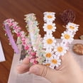 thumbnail image 5 of Headdress Funny for Women Lady Girl Wash Face Daisy Thin Makeup Embroidered Flowers Boho Chic Hair Holder Hairband Headband Headwear 08, 5 of 8