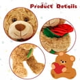 thumbnail image 6 of Guvpev 12" Brown Teddy Bear Plush with Rose, Romantic Stuffed Animal Plushies Toy for Wife, Girlfriend, Mom, Valentine’s Day, Anniversary & Graduation Gifts, 6 of 7