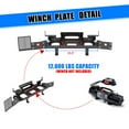 thumbnail image 5 of Front Bumper Winch Plate for 2024-2025 Toyota Land Cruiser,Heavy Duty Steel,Black Powder Coated, 5 of 9