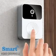 thumbnail image 1 of Timbre de video inalámbrico con cámara, timbre de puerta de seguridad recargable WiFi visual inteligente de gran angular, audio de 2 vías, detección de movimiento, visión nocturna HD MinLou Batería, 1 of 2