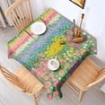 thumbnail image 2 of Pioneer Flower Floral Print Pattern Square Tablecloth,Waterproof Square Table Cover,Wipeable Spillproof Washable Table Cover for Home Kitchen Party Decor 52"x52"(132x132cm), 2 of 6