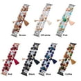 thumbnail image 3 of Natural Stone Bracelet Beaded-Bands Compatible with Apple Watch Ultra 2 Series 9 8 7 6 5 4 3 2 1, Handmade Elastic Stretch Beads Fancy Tassel Strap for iWatch Band 42/44/45/49mm Women,Brown, 3 of 11