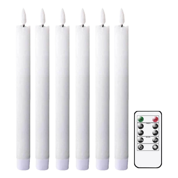 Lámpara LED con control remoto de vela con electricidad para fiesta de Navidad blanca 6 piezas JShteea El nuevo