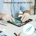 thumbnail image 4 of 10Pcs Reusable Plastic Tweezers Portable Medical Tweezers Comfort Grip First Aid Tweezer Serrated Tips for DIY Arts Crafts Health Beauty Professional Use (10.5cm, Green), 4 of 6
