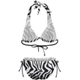 thumbnail image 6 of SKQIT Women's 2 Piece Swimsuits Triangle Thong Bikini Zebra Striped Bikini Bathing Suits Set, 6 of 12