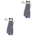 thumbnail image 2 of Bewildely Delantal de cocina, vestido de trabajo sencillo, ropa de trabajo para el hogar para mujer, ropa para el hogar con bolsillo para el Type2 NO2, 2 of 6