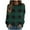 Green, variant on Lenpel Women's Tops Flannel Casual Crew Neck Plaid Long Sleeve Shirts Fuzzy Warm Pullovers Loose Plush Sweatshirts(Red,X-Large)