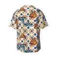 thumbnail image 6 of Lsque Butterflies Wild Insect print Men's Cuban Collar Short Sleeve Shirt Summer Beachwear Casual Button Down Fashionable Vacation Leisure Shirt-Small, 6 of 7
