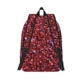 thumbnail image 2 of Lsque Red Glitter Pattern Canvas Daypack, Durable Backpack, High-quality Versatile Backpack,Vintage Compact Backpack-Small, 2 of 6