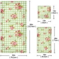 thumbnail image 3 of Dreamtimes 3 PCS Towel Green Plaid Flowers Cotton Bath Towel Set (1 Bath Towel, 1 Hand Towel, 1 Washcloth) for Bathroom, Super Soft and Quick Dry Towels, 3 of 7