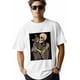 thumbnail image 2 of T-Shirts for Men, Skeleton Cat Hug Crew Neck Cotton T-Shirt Men's Short Sleeve Retro, 2 of 8