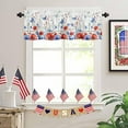 thumbnail image 3 of American Flag Valance for Windows Kitchen Living Room Valances Rod Pocket Bathroom Small Window Treatment USA Fourth of July Independence Day Poppy Flower 1 Panel, 54 x 18 Inch, 3 of 6