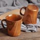 thumbnail image 3 of Jujube Wood Mug, 2pcs Wooden Tea Cup Coffee Beer Mugs Cup Set Handmade Japanese Sake Tea Cups Bamboo Cup With Handle For Gift Home Office Traveling, 3 of 5