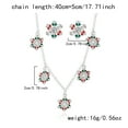 thumbnail image 3 of SPEKSEE Christmas Snowflakes Necklace Earrings Set Sparkling Crystal Rhinestone Collar Necklace Drop Dangle Earrings Xmas Holiday Party Jewelry Gift For Woman, 3 of 6